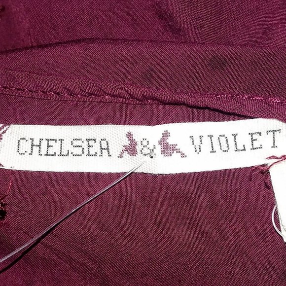 Chelsea & Violet Sleeveless Burgundy Fringe Dress - Picture 4 of 8